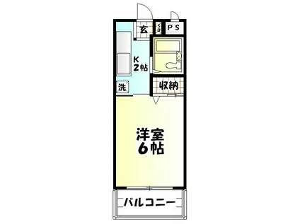 アークス(1K/2階)の間取り写真