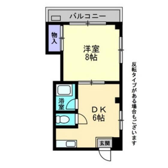 第3コーポ福島(1DK/2階)の間取り写真