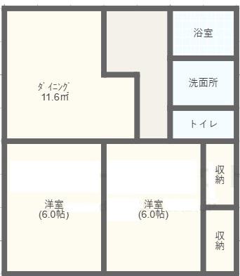 CASA AIKAWA(2DK/2階)の間取り写真