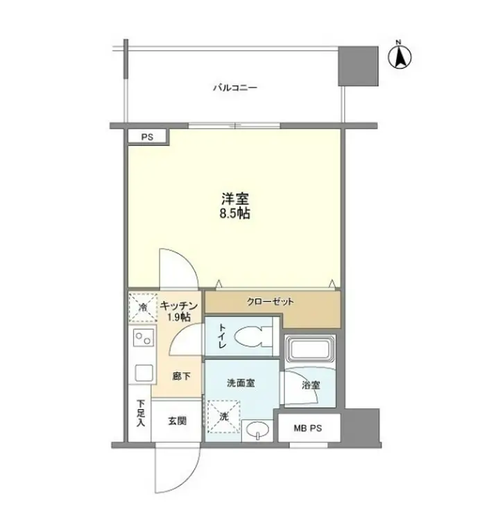 スカイレジデンス中落合 4階階 間取り