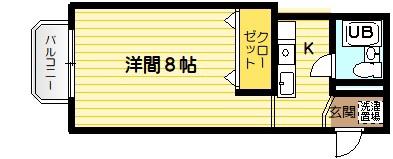 ヴィラ21(1K/1階)の間取り写真