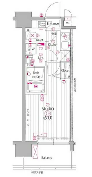 ガーラ・ステーション横濱阪東橋 6階階 間取り