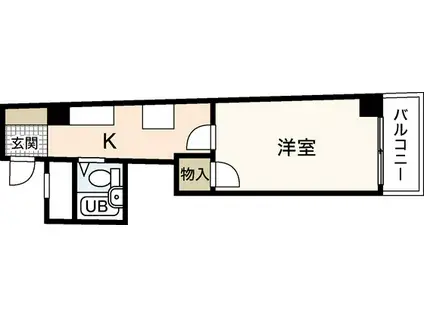 寿栄ビル7(1K/4階)の間取り写真