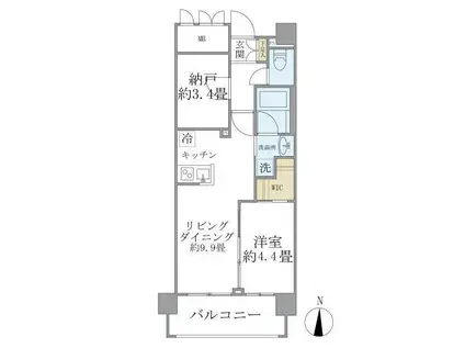 SOLAST SQUARE綾瀬(1SLDK/7階)の間取り写真