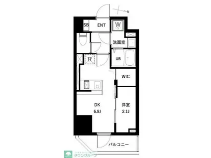 アーバンパーク扇大橋(1DK/2階)の間取り写真