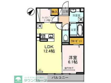 ARTEMIS(1LDK/2階)の間取り写真