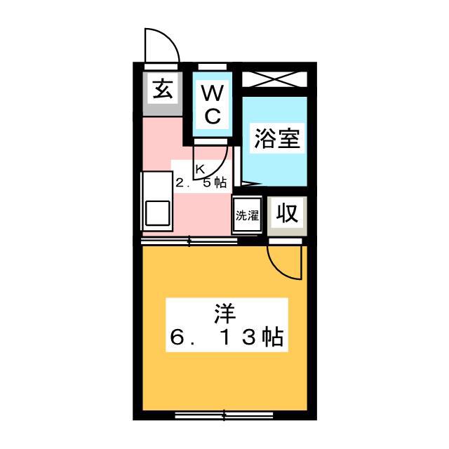 THコーポ(1K/2階)の間取り写真