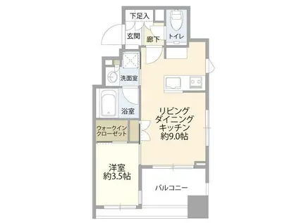 クリオ千代田御茶ノ水(1LDK/4階)の間取り写真