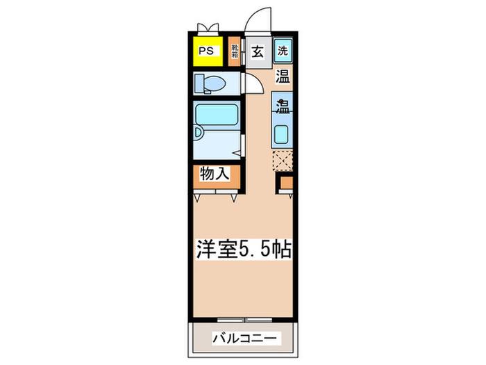 ジュネス桜ヶ丘(ワンルーム/3階)の間取り写真