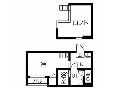 GIFTI(1K/1階)の間取り写真