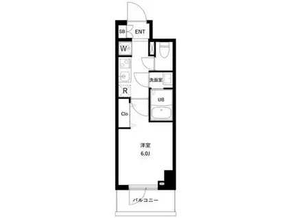 アーバンパーク南行徳レジデンス(1K/3階)の間取り写真