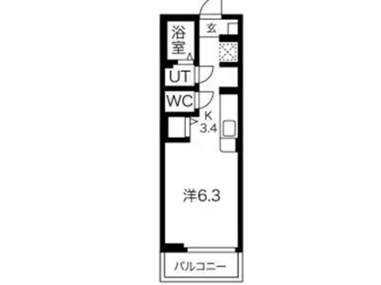 M.CREST(1K/2階)の間取り写真