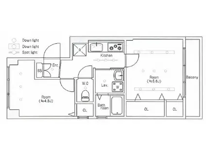 松山ハイツ(2K/1階)の間取り写真