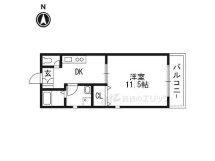 メゾン・ド・ボナール(1DK/2階)の間取り写真