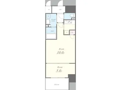 ブリリアントジュネス本町(1LDK/8階)の間取り写真