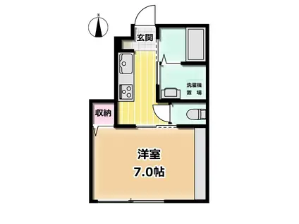 インテグラル櫛川(1K/1階)の間取り写真