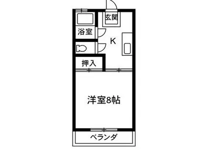 ユーアイマンションE(1K/1階)の間取り写真