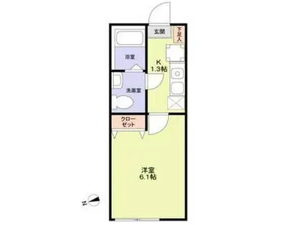 エヌ-ハーバー ラグーン エスイー(1K/1階)の間取り写真