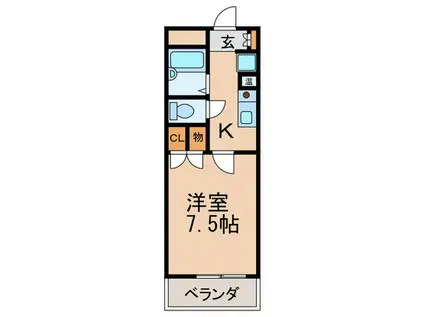 べラ藤見ヶ丘マンション(1K/1階)の間取り写真