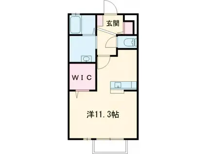 ル・パラディー(1K/1階)の間取り写真