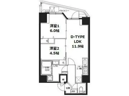 S-RESIDENCE蔵前 S-RESIDENCE蔵前(2LDK/5階)の間取り写真