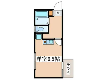 クンストハウス茅ヶ崎館(ワンルーム/1階)の間取り写真