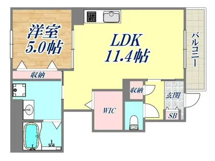 西宮市甲子園町アパート工事(1LDK/1階)の間取り写真