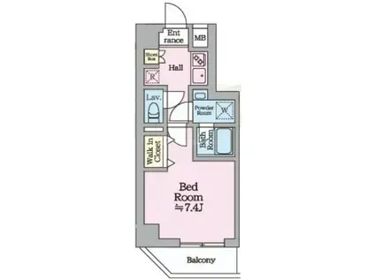 HYS KAMEARI(1K/2階)の間取り写真