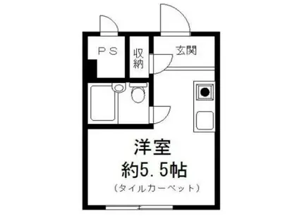 朝日九段マンション(ワンルーム/8階)の間取り写真