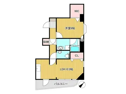 ディアコート篠崎(1LDK/4階)の間取り写真