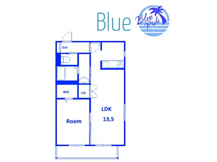 鵠沼レジデンス(1LDK/1階)の間取り写真