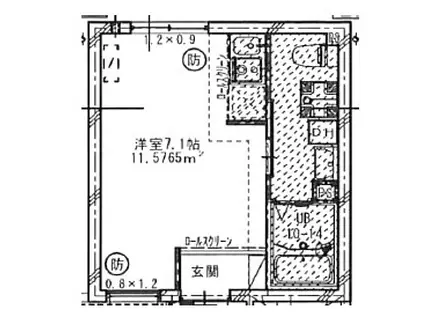 THE BIRTH(ワンルーム/1階)の間取り写真