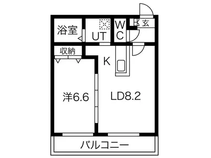 JUBILEE(1LDK/4階)の間取り写真