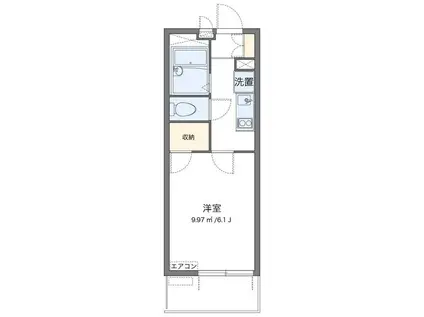 レオパレスSHIBIRAKI(1K/2階)の間取り写真