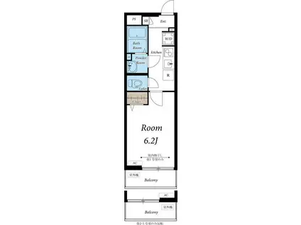 リブリ・テラス(1K/1階)の間取り写真