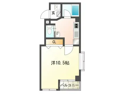 パウゼI(1K/1階)の間取り写真