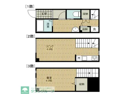 MOK-TERRACE 358(1LDK/1階)の間取り写真