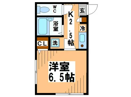 BILANCIA(1K/2階)の間取り写真