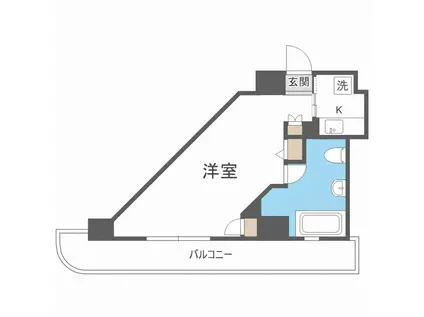 AMSTOWER南6条(1K/7階)の間取り写真