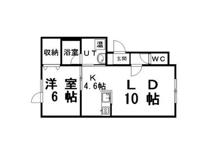 FREEDOM V(1LDK/2階)の間取り写真
