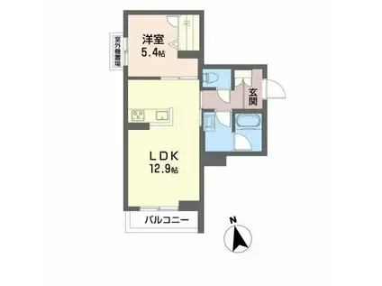 グレイス中島(1LDK/3階)の間取り写真