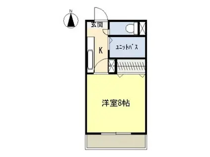 ビダフェリス加藤(1K/3階)の間取り写真