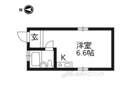 シェロ中書島(ワンルーム/1階)の間取り写真