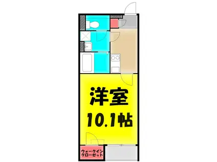 M アルカンシェル(1K/2階)の間取り写真