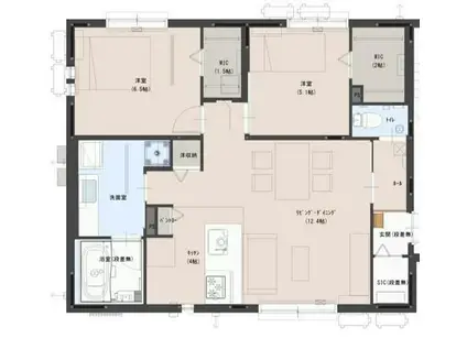 カーサリヴァージュII(2LDK/1階)の間取り写真