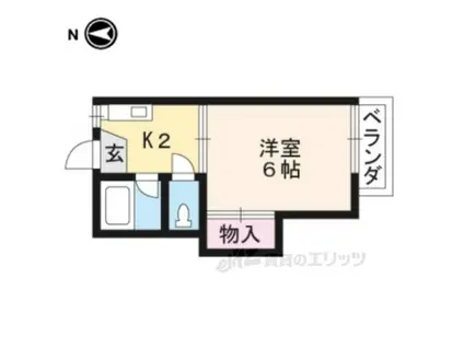 グラーベンハウゼ(1K/2階)の間取り写真