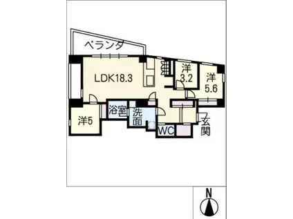 MOTHER(3LDK/5階)の間取り写真