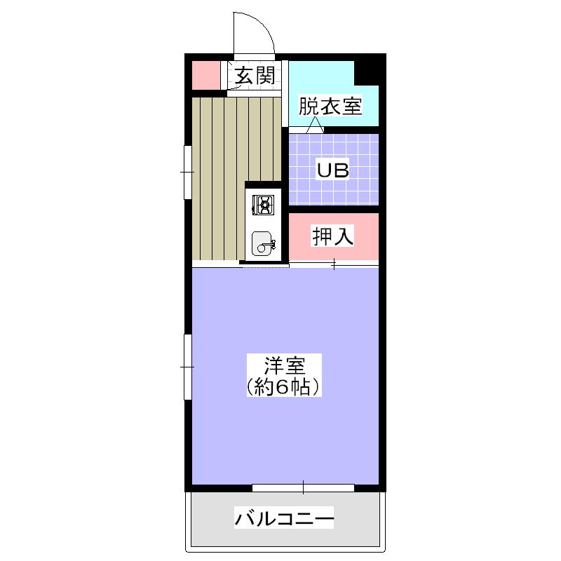 ベルシャトレ(1K/3階)の間取り写真