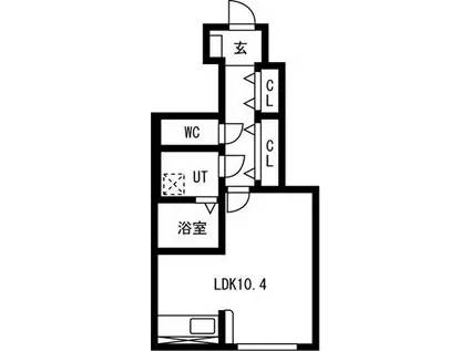 プチ ボヌール (1K/1階)の間取り写真