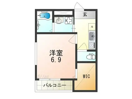 フジパレス鳳駅西VI番館(1K/1階)の間取り写真